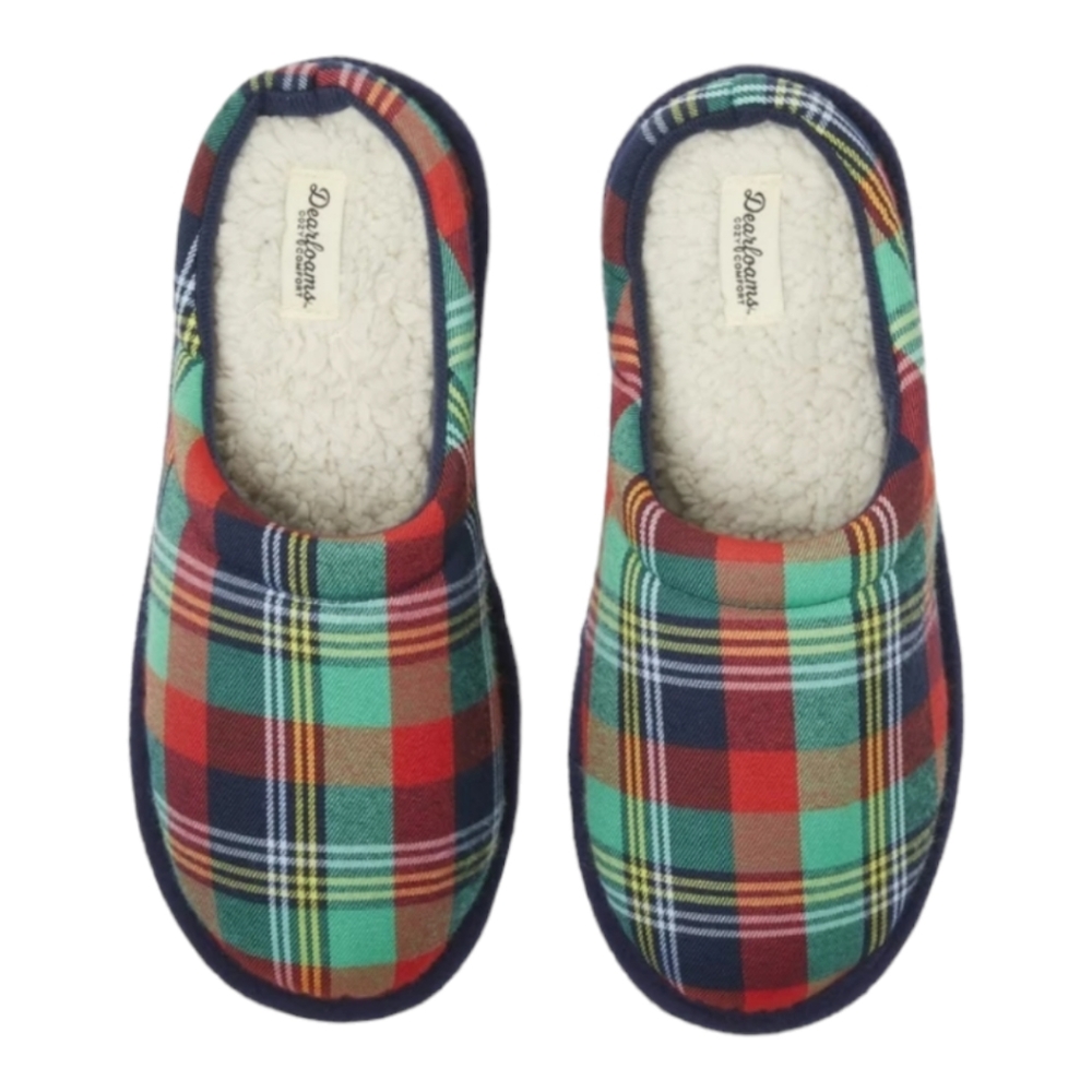 NEW Plain Dearfoams Family Bear Matching Comfort Slippers size W 5/6 Men 3/4